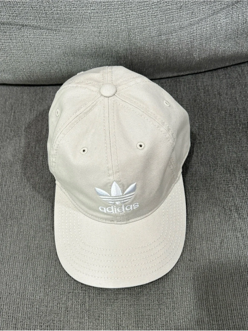 Adidas Baseball Cap Hat Logo Women’s Adjustable Beige Khaki